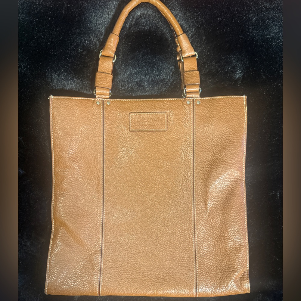 Classic Tan Leather Kate Spade Tote Bag - Women's Carryall